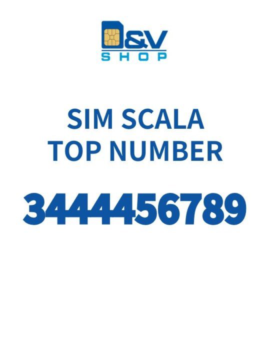 SIM Vodafone Top Number Scala 3444456789