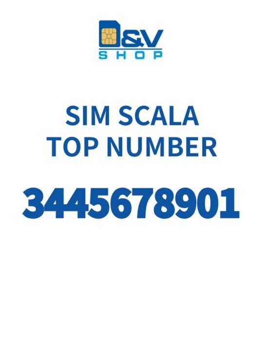 SIM Vodafone Top Number Scala 3445678901