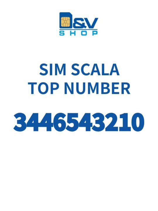 SIM Vodafone Top Number Scala 3446543210