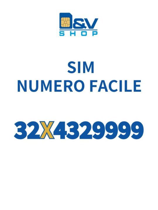 SIM Wind3 Numero Facile 32X4329999 Da Attivare