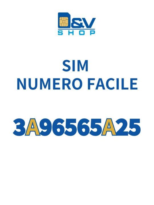 SIM Wind3 Numero Facile 3A96565A25 Da Attivare