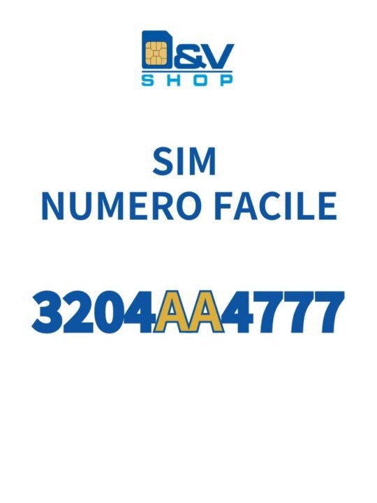 SIM Wind3 Numero Facile 3204AA4777 Da Attivare