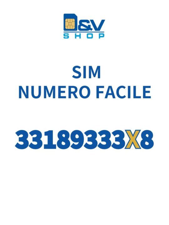 SIM Tim Numero Facile 33189333X8 Da Attivare