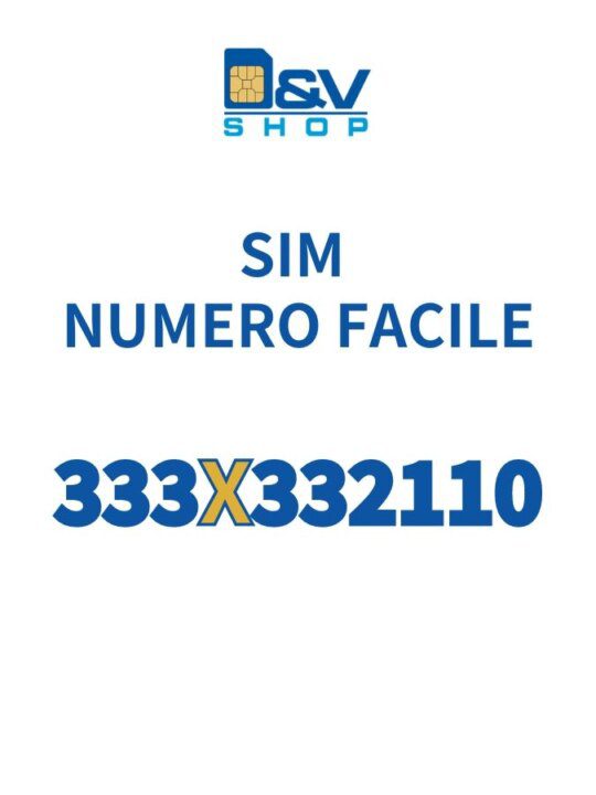 SIM Tim Numero Facile 333X332110 Da Attivare