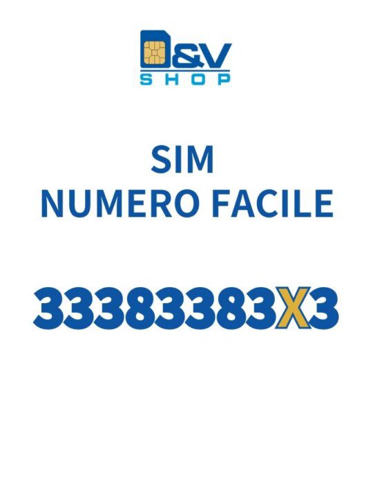 SIM Tim Numero Facile 33383383X3 Da Attivare