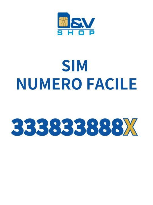 SIM Tim Numero Facile 333833888X Da Attivare