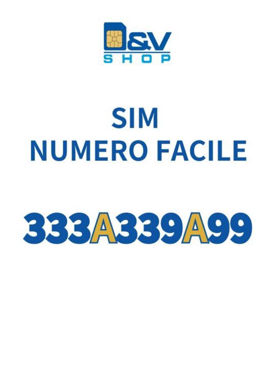SIM Tim Numero Facile 333A339A99 Da Attivare