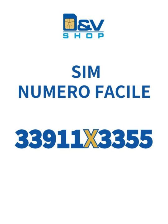 SIM Tim Numero Facile 33911X3355 Da Attivare