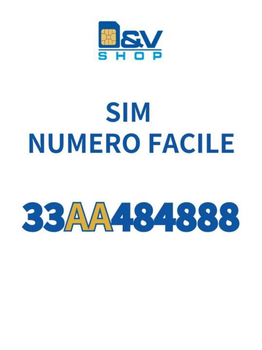 SIM Tim Numero Facile 33AA484888 Da Attivare