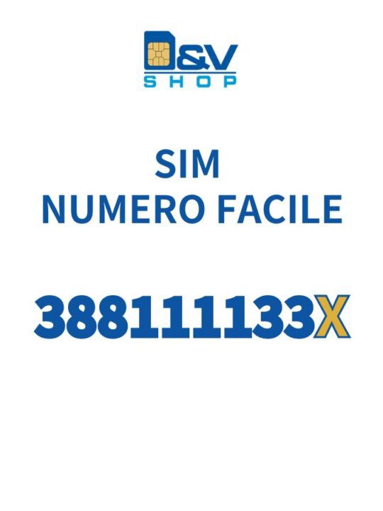 SIM Wind3 Numero Facile 388111133X Da Attivare