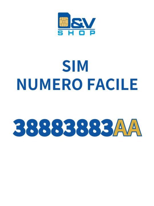 SIM Wind3 Numero Facile 38883883AA Da Attivare