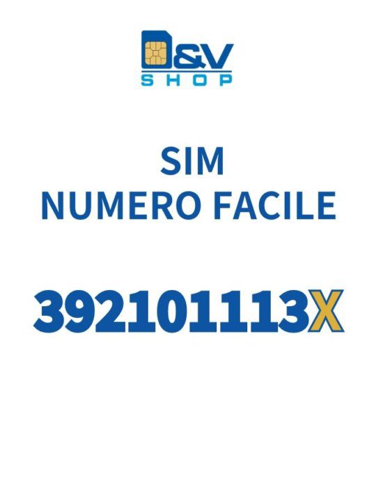 SIM Tre Numero Facile 392101113X Da Attivare