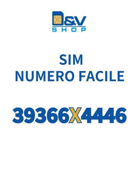 SIM Tre Numero Facile 39366X4446 Da Attivare