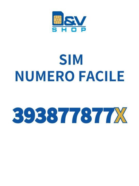 SIM Tre Numero Facile 393877877X Da Attivare