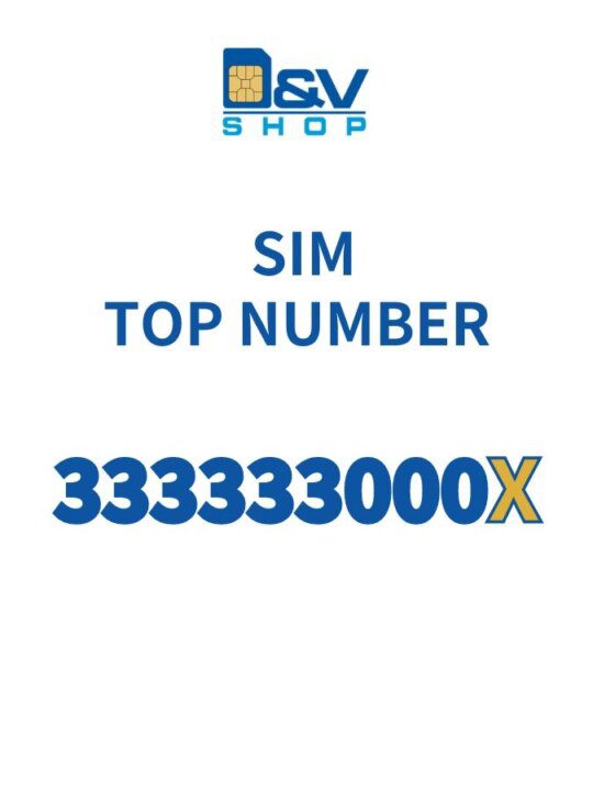 SIM Tim Top Number 333333000X