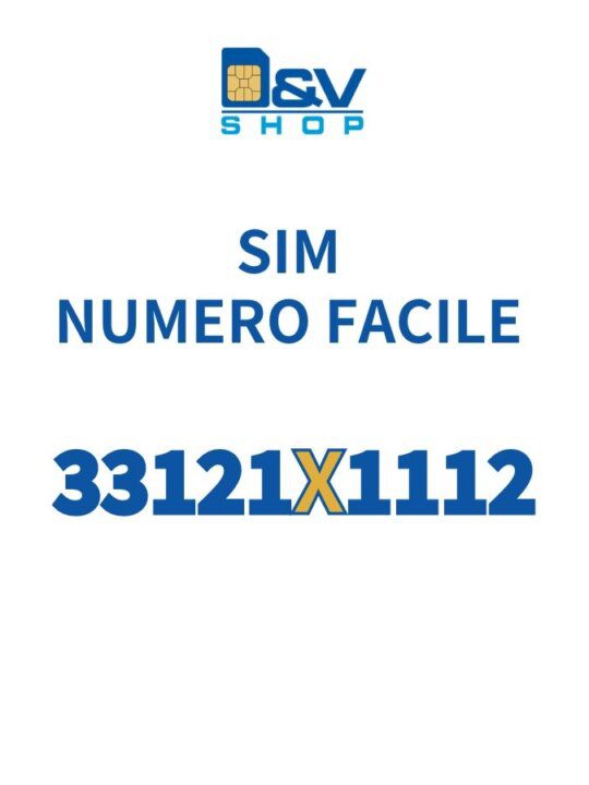SIM Tim Numero Facile 33121X1112 Da Attivare