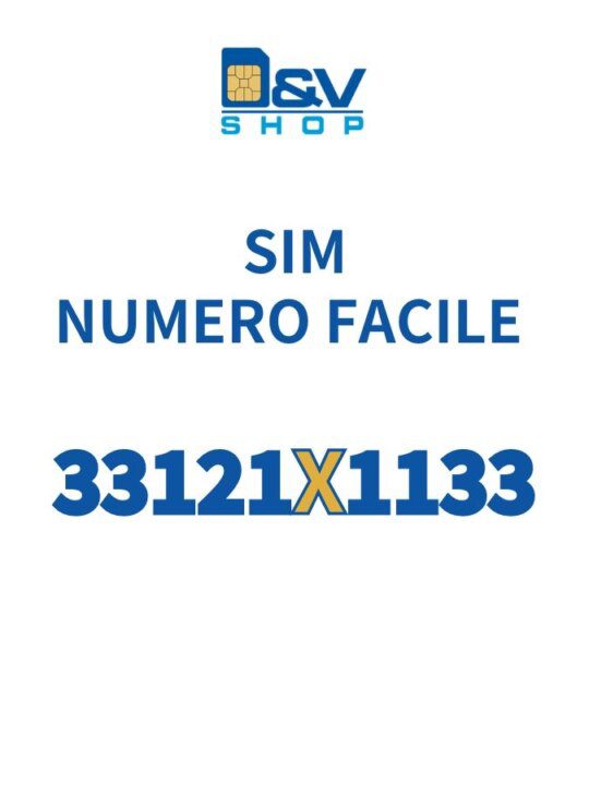 SIM Tim Numero Facile 33121X1133 Da Attivare