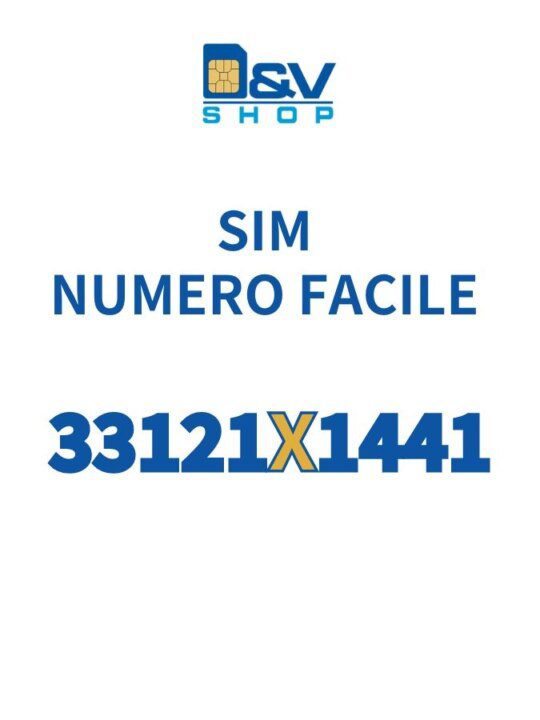 SIM Tim Numero Facile 33121X1441 Da Attivare