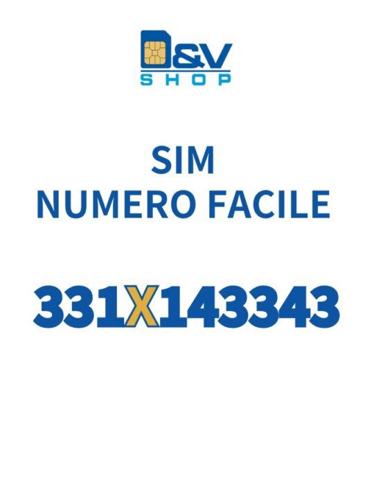 SIM Tim Numero Facile 331X143343 Da Attivare