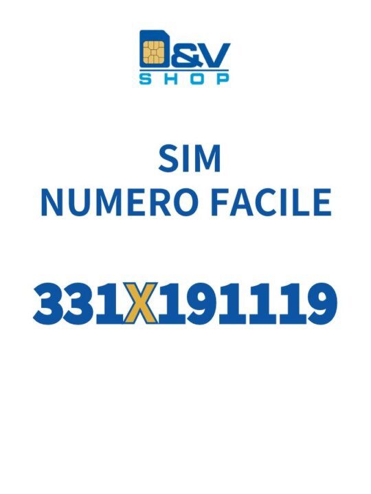 SIM Tim Numero Facile 331X191119 Da Attivare