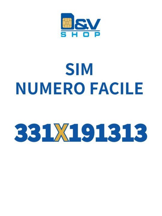 SIM Tim Numero Facile 331X191313 Da Attivare