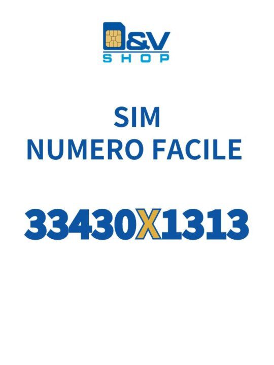 SIM Tim Numero Facile 33430X1313 Da Attivare