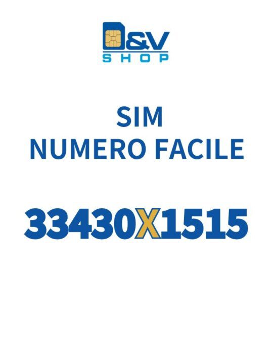 SIM Tim Numero Facile 33430X1515 Da Attivare