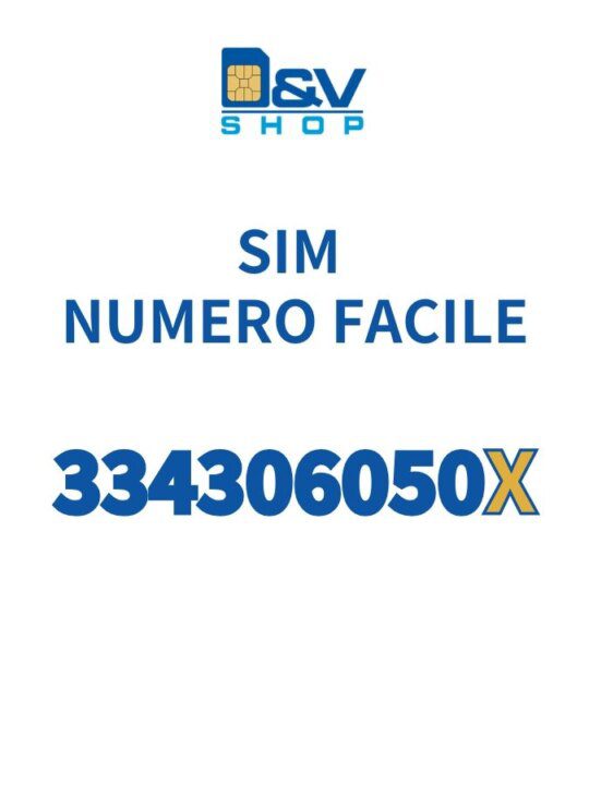 SIM Tim Numero Facile 334306050X  Da Attivare