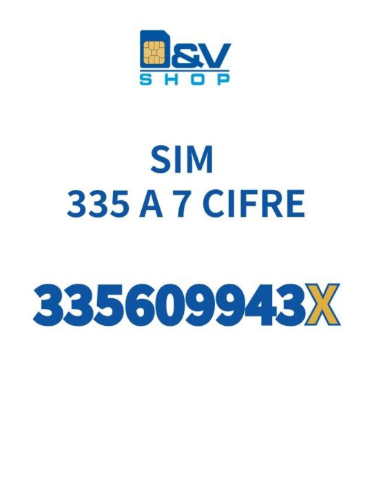 SIM Tim 335 a 7 Cifre 335609943X