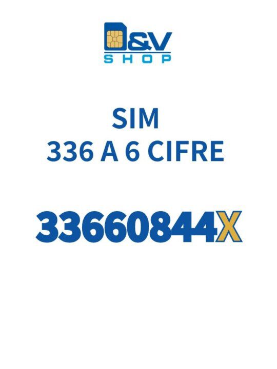 SIM Tim 336 a 6 Cifre 33660844X Rarità Numerica con 105€ di credito reale.