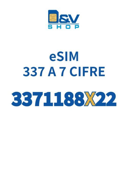 eSIM Tim 337 a 7 Cifre 3371188X22