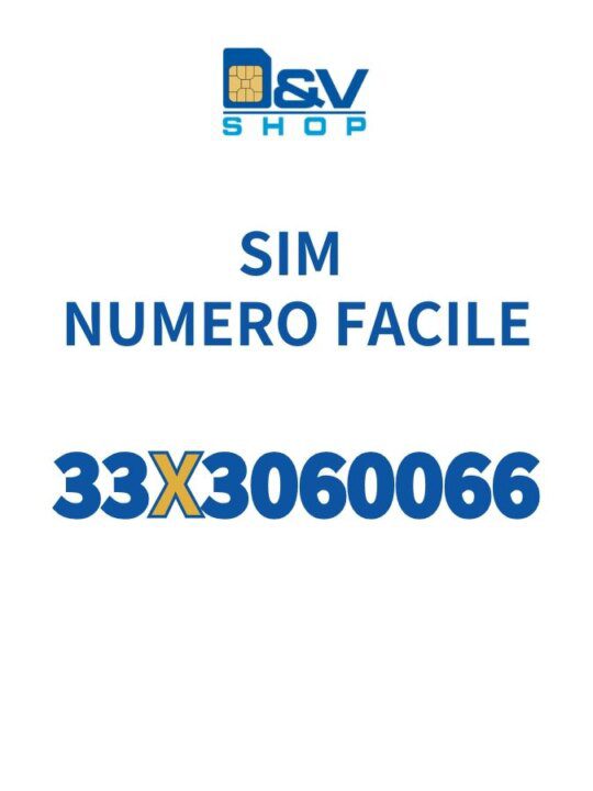 SIM Tim Numero Facile 33X3060066 Da Attivare