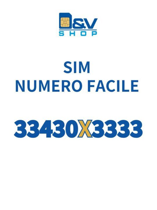 SIM Tim Numero Facile 33430X3333 Da Attivare