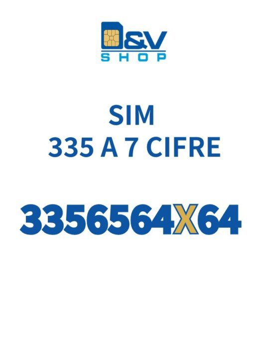 SIM Tim 335 a 7 Cifre 3356564X64