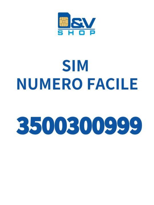 SIM Kena Mobile Numero Facile 3500300999 Da Attivare