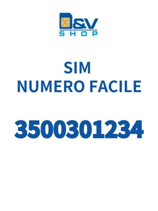 SIM Kena Mobile Numero Facile 3500301234 Da Attivare