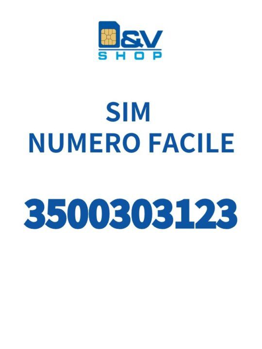 SIM Kena Mobile Numero Facile 3500303123 Da Attivare