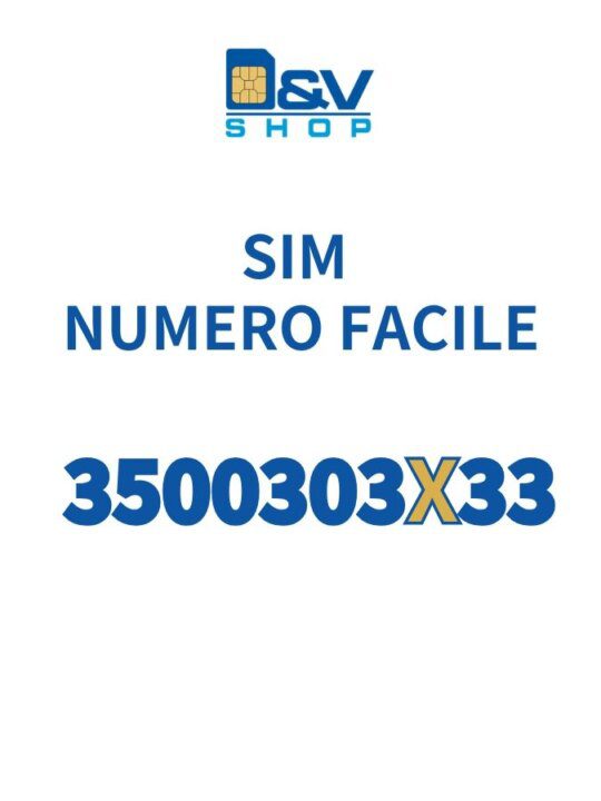 SIM Kena Mobile Numero Facile 3500303X33 Da Attivare