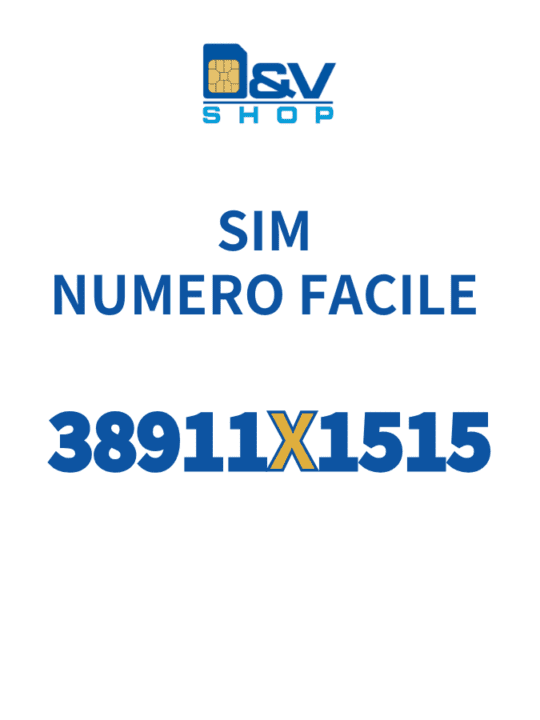 SIM Wind3 Numero Facile 38911X1515 Da Attivare