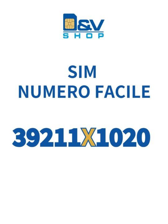 SIM Tre Numero Facile 39211X1020 Da Attivare