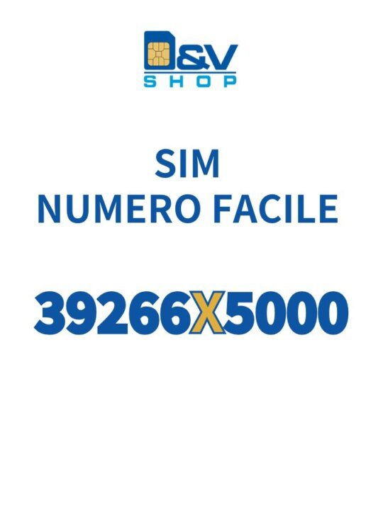 SIM Tre Numero Facile 39266X5000 Da Attivare