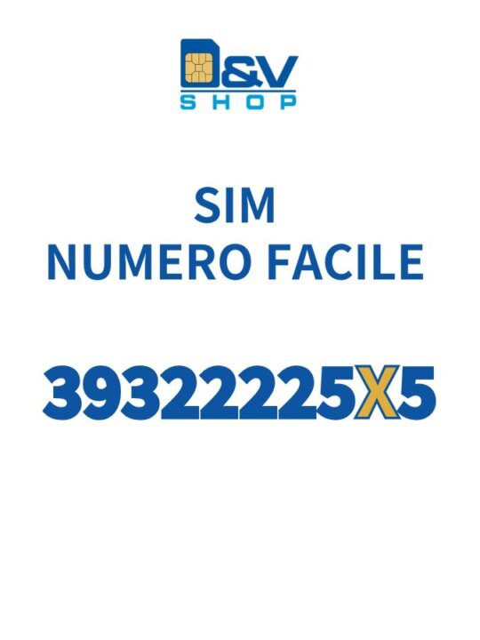SIM Tre Numero Facile 39322225X5 Da Attivare