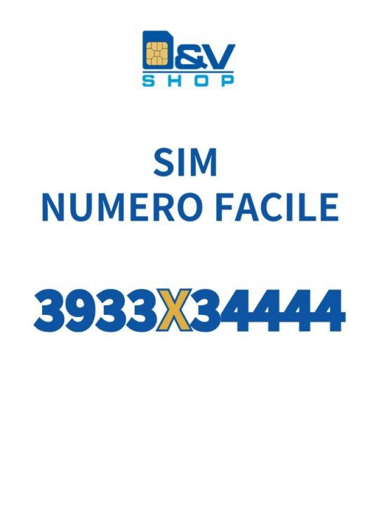 SIM Tre Numero Facile 3933X34444 Da Attivare