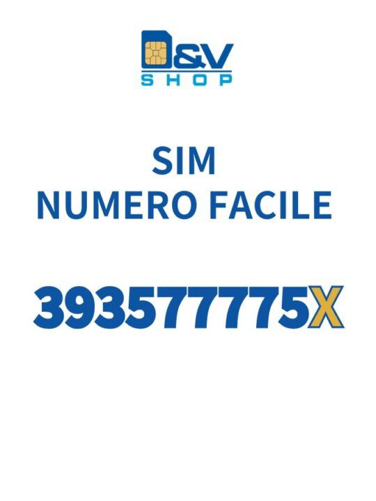 SIM Tre Numero Facile 393577775X Da Attivare