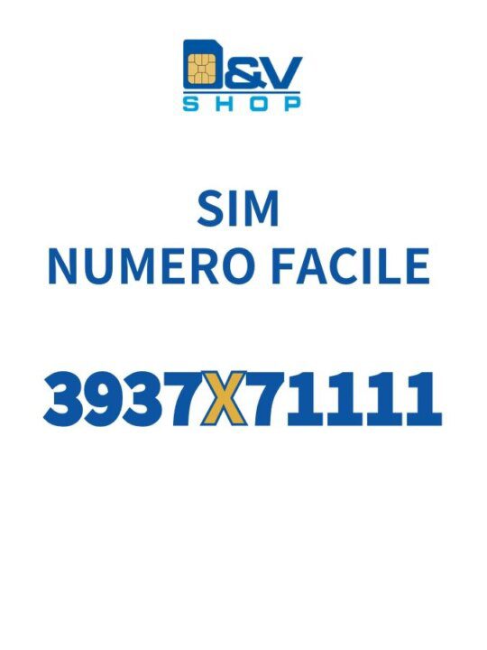 SIM Tre Numero Facile 3937X71111 Da Attivare