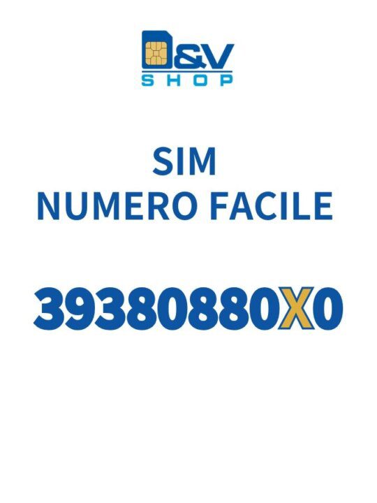 SIM Tre Numero Facile 39380880X0 Da Attivare