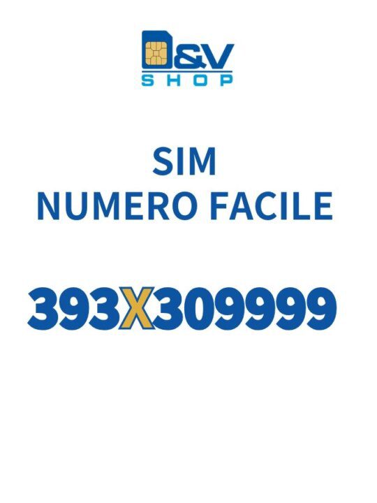 SIM Tre Numero Facile 393X309999 Da Attivare