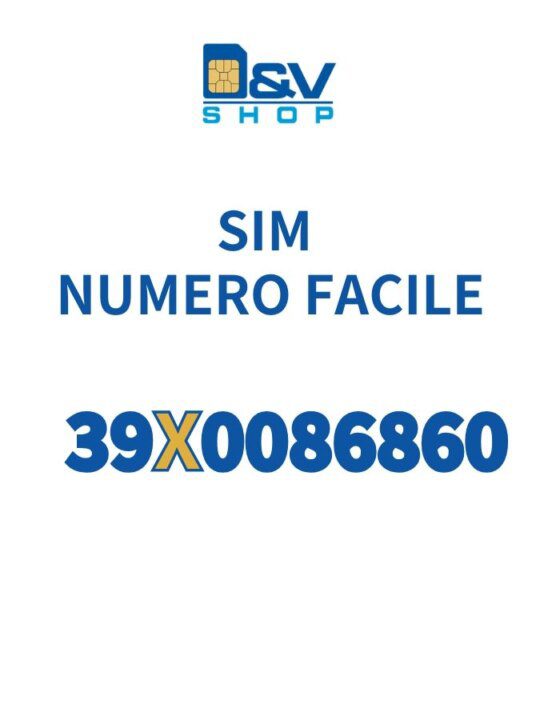 SIM Tre Numero Facile 39X0086860 Da Attivare