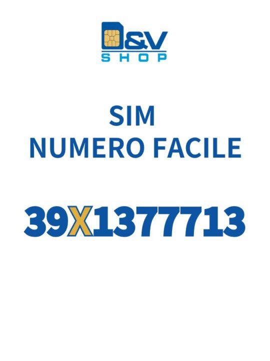 SIM Tre Numero Facile 39X1377713 Da Attivare