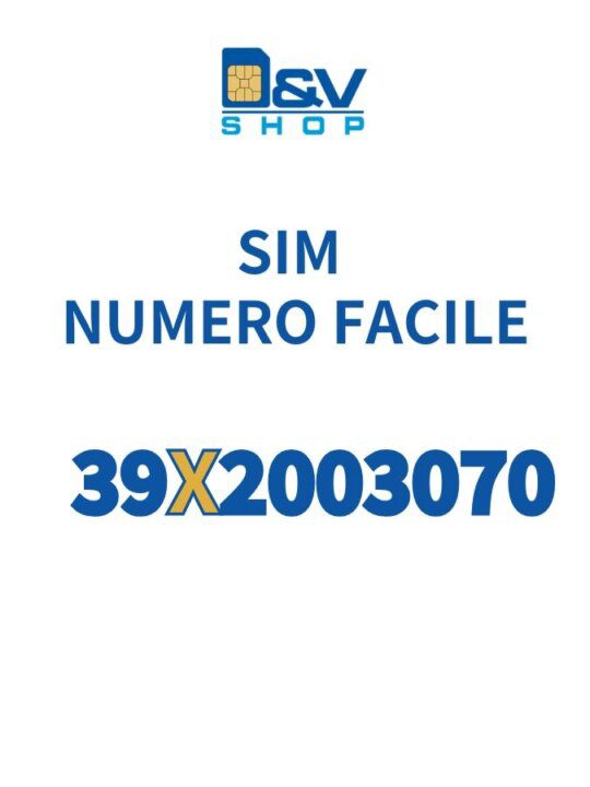 SIM Tre Numero Facile 39X2003070 Da Attivare